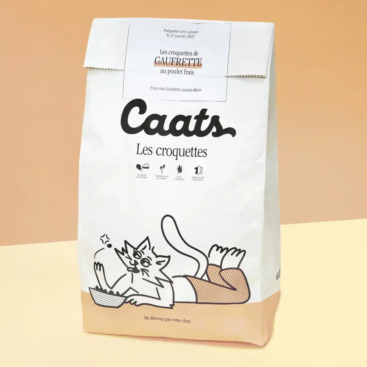 Caats — Croquettes Chaton Sans Céréales au Poulet Frais